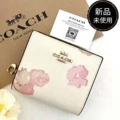 日本限定モデル！新品 COACH コーチ 折り財布 二つ折り財布 花柄