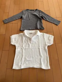 COMME CA ISM ボーダー長袖Tシャツ BIGVERY ポロシャツ 2点