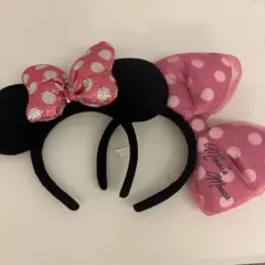 ミニー　カチューシャ 2点セット　ピンク　廃盤品あり