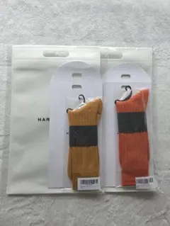 HARUSARU ソックス 2足セット オレンジ イエローのサムネイル