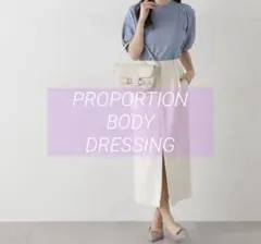 PROPORTION BODY DRESSING ナロースリットスカート　WH