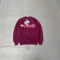 80s Columbia タグ付き　ロゴ　裏起毛　スウェット　トレーナー　発泡