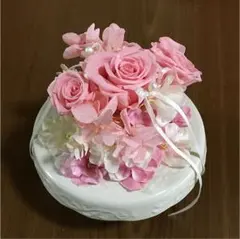 プリザーブドフラワー 置物 リングピロー