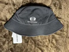 国内正規品 BALENCIAGAコットンドリルバケットハット キャップ ブラック