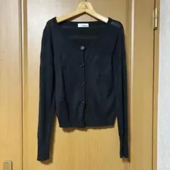 黒 カーディガン 長袖カーディガン