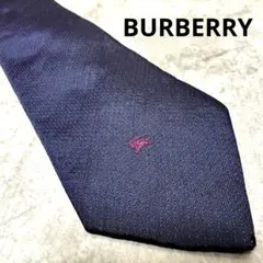 【✨美品✨】BURBERRY バーバリー ネクタイ ホースロゴ ドット ネイビー