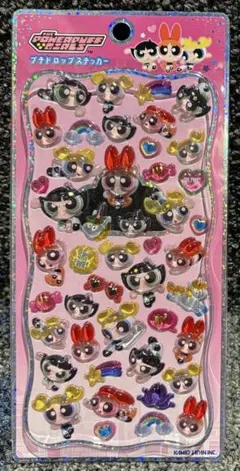 【正規品 即日発送】プチドロップステッカー パワーパフガールズ ピンク台紙