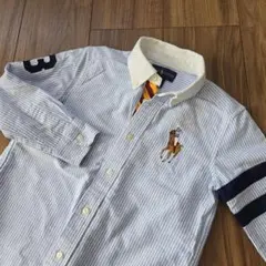 【RALPH LAUREN】長袖 シャツ ブラウス ストライプ柄 ビックポニー