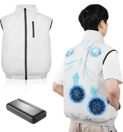ペルチェベスト　冷却ベストLサイズ　20000mAh大容量バッテ リー5段階調節