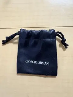 GIORGIO ARMANI 巾着 ミニ ポーチ ブラックのサムネイル