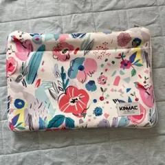 PCケース　15インチ対応サイズ　クッション　花柄　総柄　派手　持ち手　ポケット