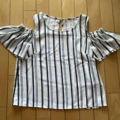 「値下げ交渉可！」INGNI イング トップス ストライプ 肩出し ブラウス M