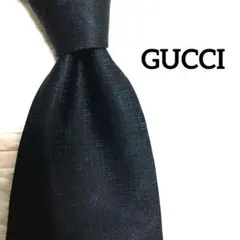 GUCCI グッチ ネクタイ 幾何学模様 シルク ダークネイビー ハイブランド