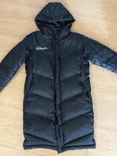 ATLETA フード付きダウンコート ブラック