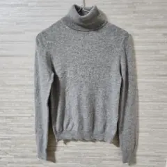 UNIQLO カシミヤ100 タートルネックニット グレー