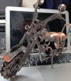金属工芸 オートバイ 置物 ハンドメイド - メルカリ