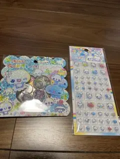 おはじきシールフレーク　ぷくぷく　あわわちゃん　ドロップブロックシール　タイル