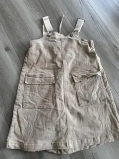 ベージュ ジャンバースカート 100cm~ プティマイン