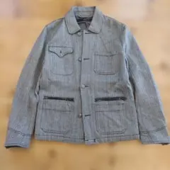 セール❗️sage de cret ヘリンボーン柄ウール混紡ジャケット L