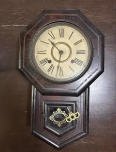 明治〜大正】 八角型 柱時計 レトロ ジャンク - メルカリ