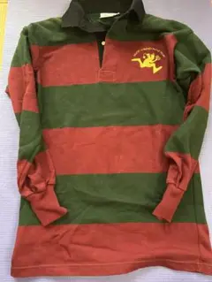 peveril 緑と赤のストライプ ポロシャツ 古着