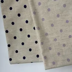 綿麻　水玉柄生地2色セット(120cm×2)