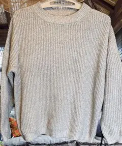 ニットセーター 長袖 クルーネック