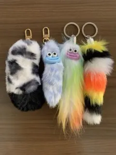 しっぽキーホルダー　4個セット