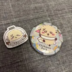 ラッコ　ちいかわパーク　缶バッチ　くら寿司　マグネット