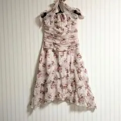 美品♡リナシメント パワーネット ロングワンピース フラワー ローズ