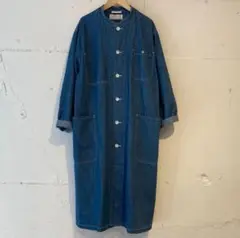 CLIPTABクリップタブ デニム ワンピース 長袖 綿エンジニアコート