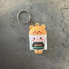 ハンバーガーモチーフ ラバーキーホルダー ストラップ