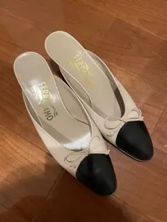 【希少】フェラガモ ミュール リボン 靴 サンダル size7C 24cm