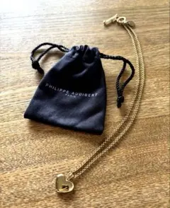 別注】PHILIPPE AUDIBERT ゴールドハートネックレス 巾着付き☆ - メルカリ