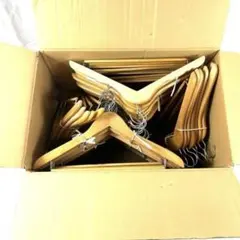 【送料込み】木製ハンガー 64本セット まとめ売り ジャケット＆ズボンハンガー付