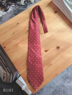 dunhill 赤 ドットパターン ネクタイ