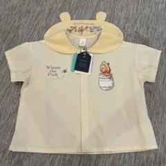 cottoli コトリ バースデイ くまのプーさん 半袖 シャツ 襟付き 90