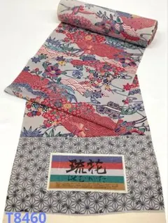 小紋 本場加賀染 加賀友禅 通産大臣指定伝統的工芸品 正絹 反物 T8976