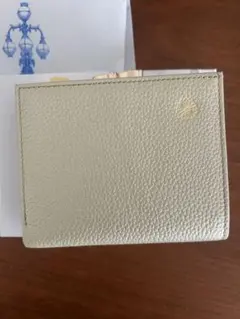 新品未使用】皇居東御苑ガマ口付き財布（二つ折り）シャンパンゴールド