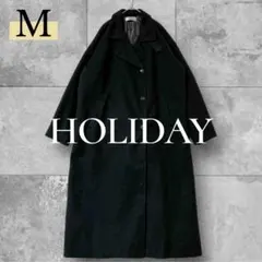 HOLIDAY ロングコート M 黒 羽織り シンプル カジュアルのサムネイル