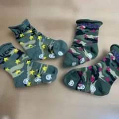 迷彩色 ベビー靴下 星柄値下げ‼️