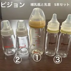 哺乳瓶と乳首　ピジョン　5本セット