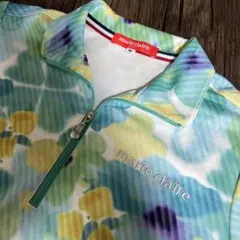 【極美品】marie claire sport 花柄 ポロシャツ Mのサムネイル