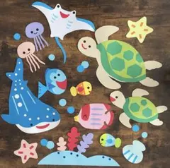 壁面飾り 海の生き物 夏 7月 8月 壁面のサムネイル