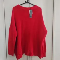 未使用　ジーナシス 赤 ニット 長袖