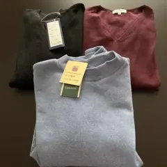 新品、中古品ニットセーター、裏起毛トレーナーセット