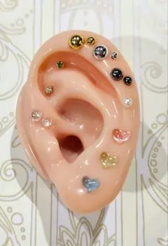 No.10　耳つぼジュエリー　丸粒セット　40粒