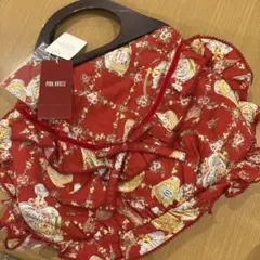 最新今期⭐︎極上美品PINK HOUSE 花柄フリルハンドバッグ定価32000円のサムネイル