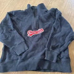 Champion ブラック ジップアップ トレーナー 120