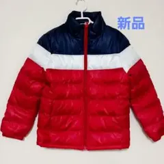 子供服　アウター　中綿ジャケット　130　赤　新品　タグ付き　定価の半額